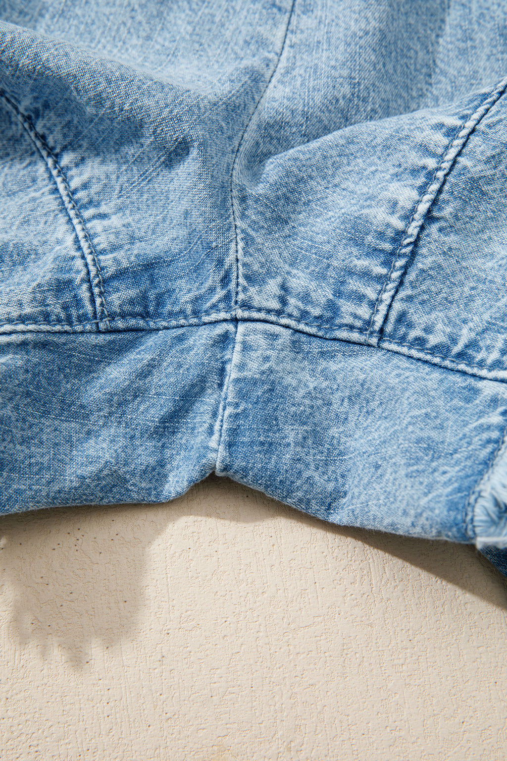 Myosotis Frayed Edge Casual Denim Shorts